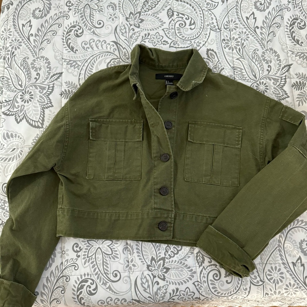 Olive Green Jean Jacket